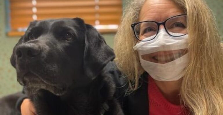 Dr. Danielle Rose and service dog